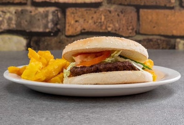 Beef Burger with Chips