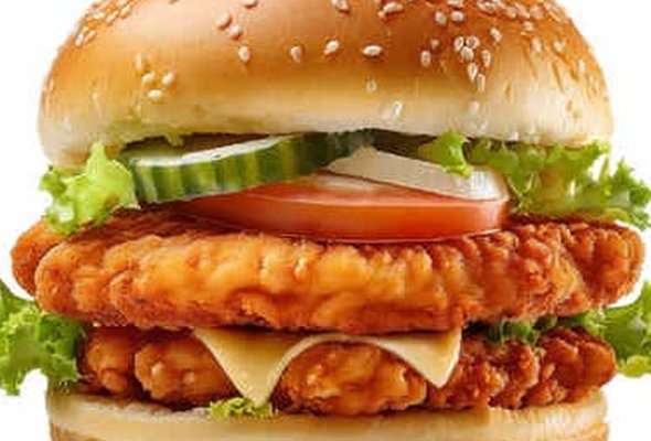 Double Fire Chicken Burger