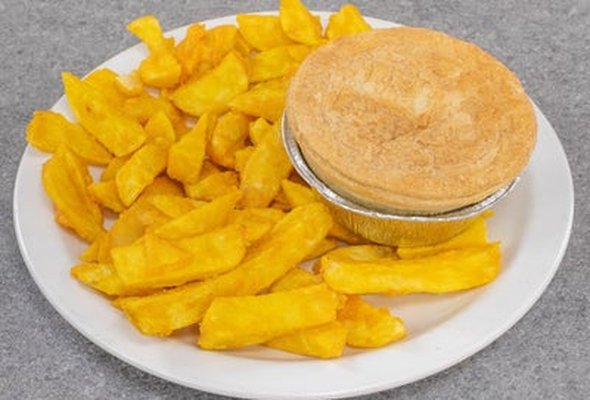 Large Pukka Pie and Chips