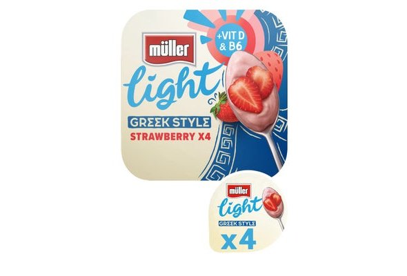 Müller Light Greek Style Strawberry 4 x 115g (460g)