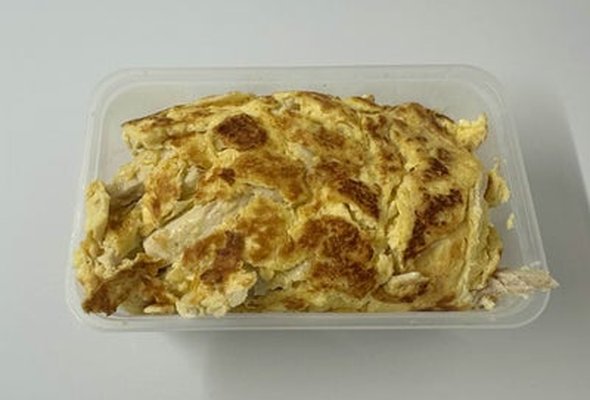 Chicken Omelettes with Chips