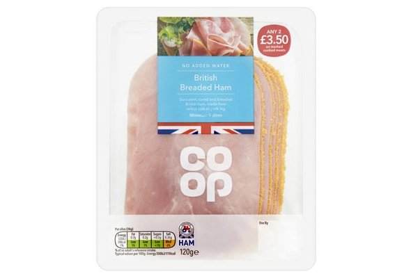 Co-op British Outdoor Bred Breaded Ham 120g