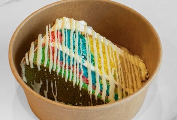Rainbow Cake Slice