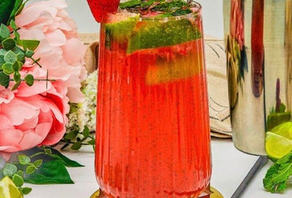 Strawberry Serenade Sparkler new & improved recipe