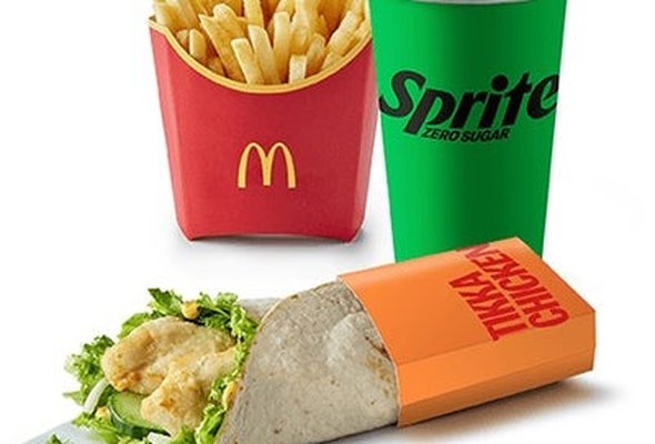 Medium Grilled Tikka Chicken Wrap Meal