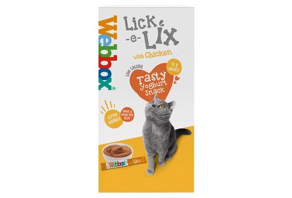 Webbox Lick-e-Lix with Chicken Tasty Yoghurt Snack 4 x 15g