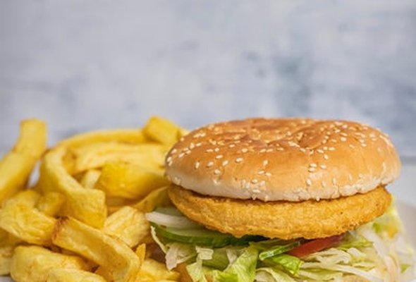 Chicken Steak Burger & Chips