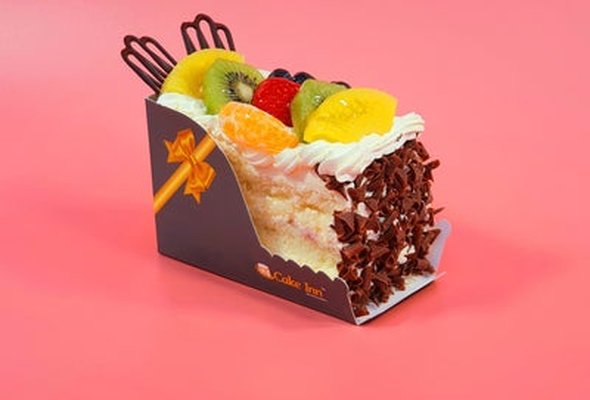 Fruit Punch Cake Slice