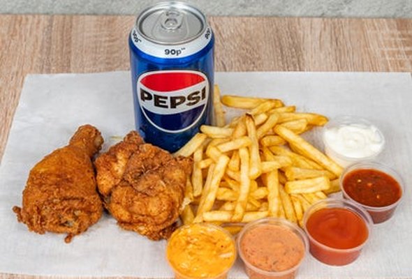 Deal 6 - 2 Pc Chicken Regular Fries Can of Drink