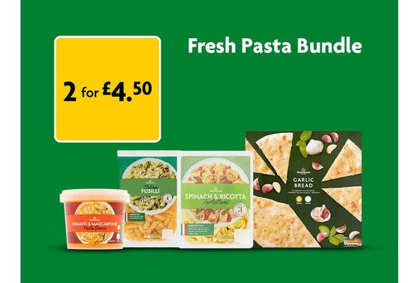 2 for £4.50 Fresh Pasta