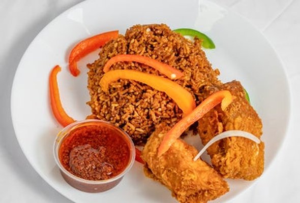 Jollof Rice Fried Fish Stew