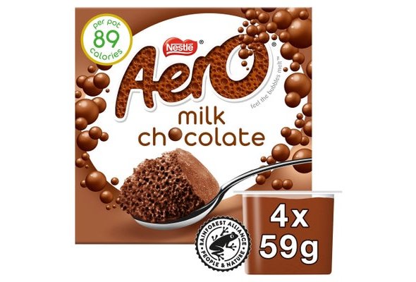 Aero Milk Chocolate Bubbly Mousse 4 x 59g (236g)