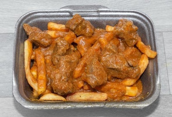 Small Mutton Curry and Chips