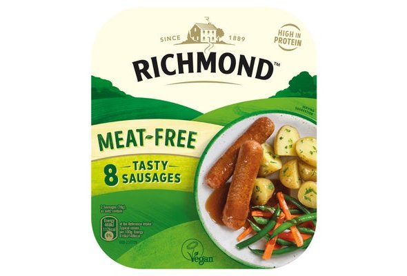 Richmond Vegan Meat-Free 8 Tasty Sausages 304g