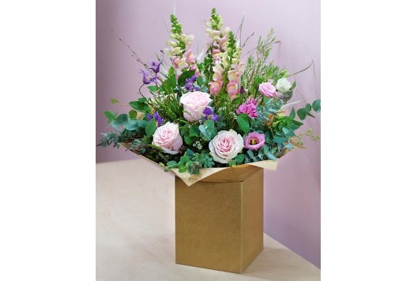 Rustic Pink Rose Hand
