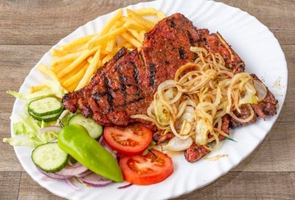 T.Bone Steak (Marinated) with Fries  (12oz)