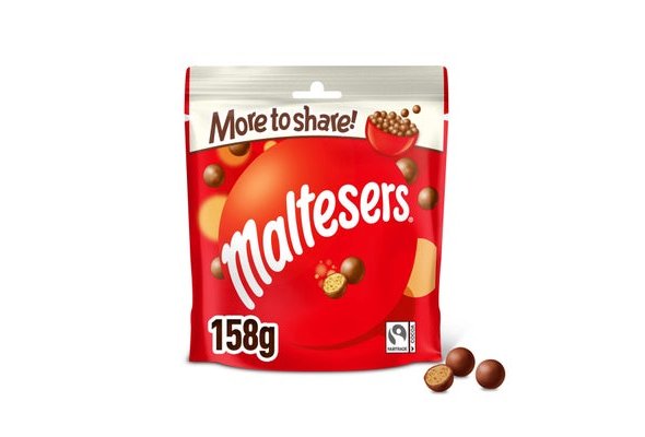 Maltesers Milk Chocolate & Honeycomb Sharing Pouch Bag 158g