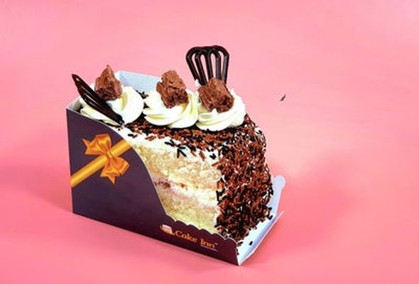 Chocolate Sprinkles Cake Slice