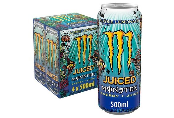 Monster Energy Drink Aussie Style Lemonade 4 x 500ml