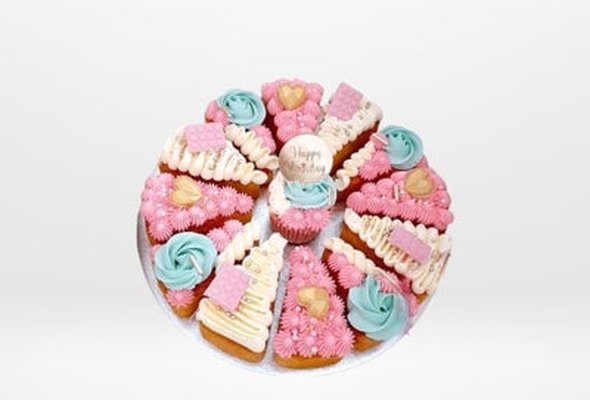 Pizza Cake in Baby Pink