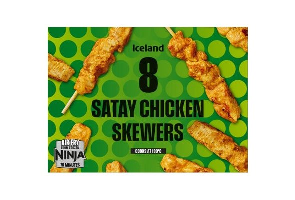 Iceland 8 Satay Chicken Skewers 160g