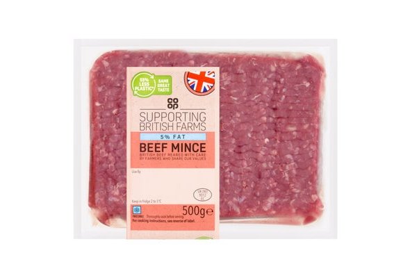 Co-op British 5% Fat Beef Mince 500g