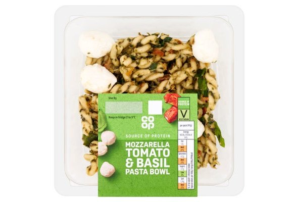 Co-op Mozzarella, Tomato & Pesto Pasta Salad 195g