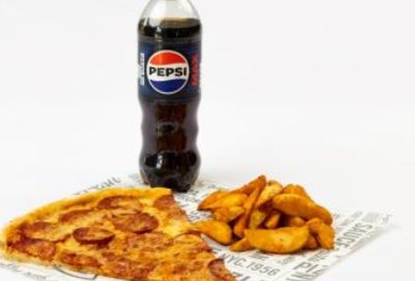 Any Slice + Wedges with Dip + Drink