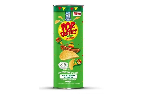 Pop-Tastic! Tortilla Sour Cream & Onion Flavour Corn Chips 160g