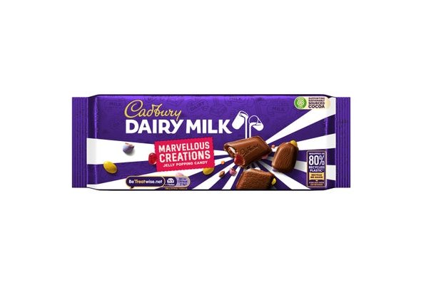 Cadbury Dairy Milk Marvellous Smashables Jelly Popping Candy Chocolate 160g