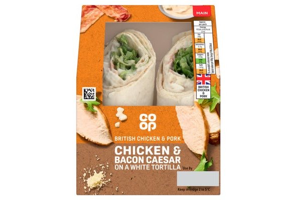 Co-op Chicken & Bacon Caesar Wrap