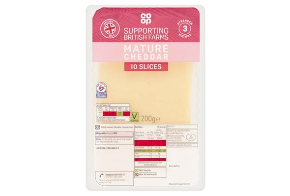 Co-op Mature Cheddar 10 Slices 200g