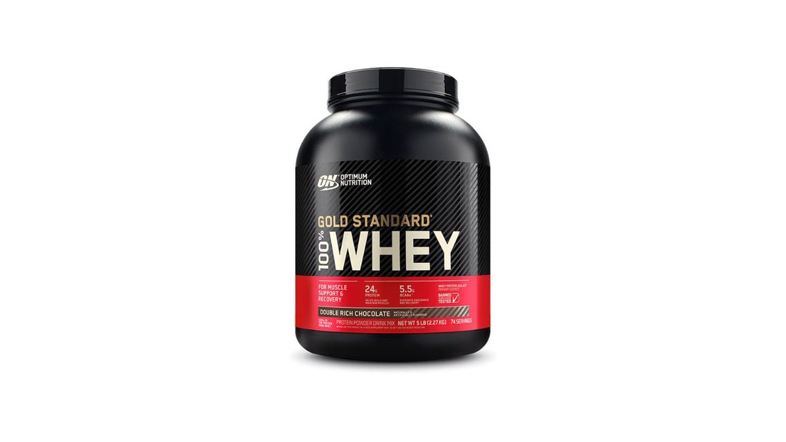 Optimum Nutrition Gold Standard 100% Whey Protein, Double Rich Chocolate, 5 Lb