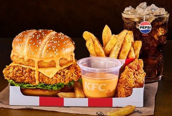 Cheesy Melt Burger Box Meal