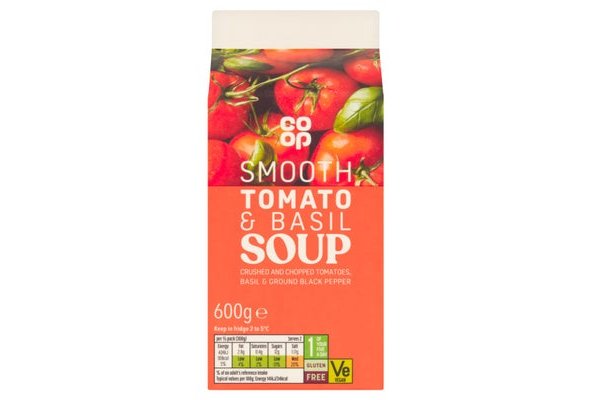 Co-op Tomato & Basil Soup 600G