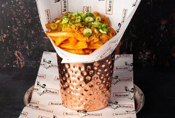 Masala chips with Butter Chicken