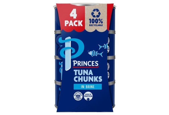 Princes Tuna Chunks in Brine 4 x 145g