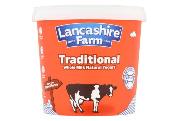 Lancashire Farm Traditional Whole Milk Natural Yogurt 1kg