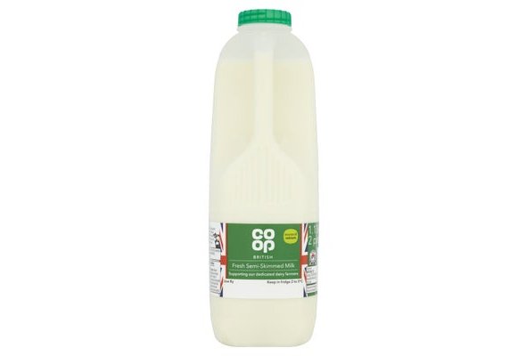 Co-op Semi-Skimmed Milk 2 Pints/1.136L