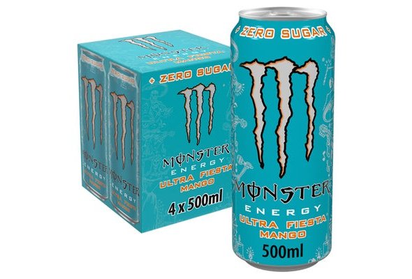 Monster Energy Drink Ultra Fiesta Mango Zero Sugar 4 x 500ml