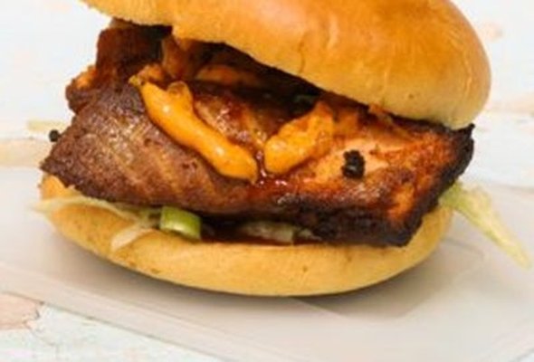 Jerk Salmon Burger