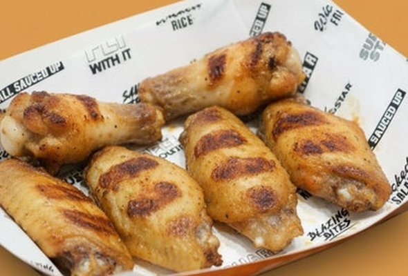 6- Flamed Grilled wings