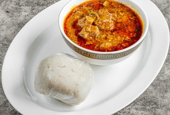 Eba with Soup