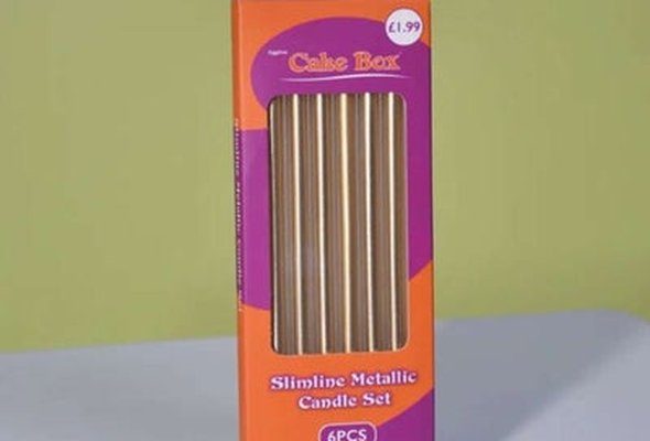 6 Pieces Gold Candles CA004