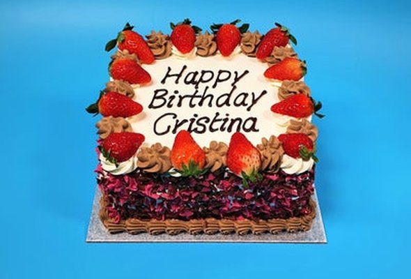 Strawberry Toppings Birthday Cake S275