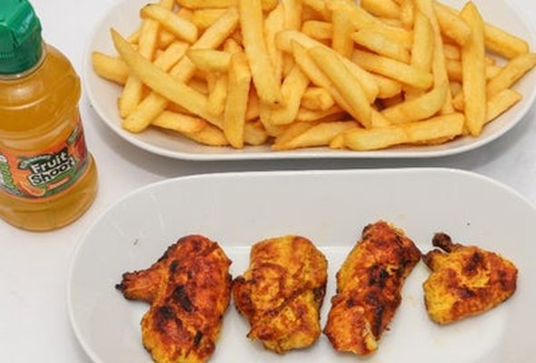 Kids Chargrilled Chicken Shish with Fries and Drink