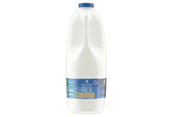 Co-op Whole Milk 4 Pints/2.272L
