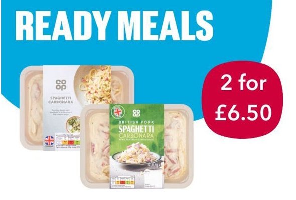Ready Meals 2 for £6.50