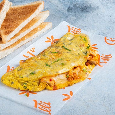 Chicken Tikka Omelette with Filli Tea
