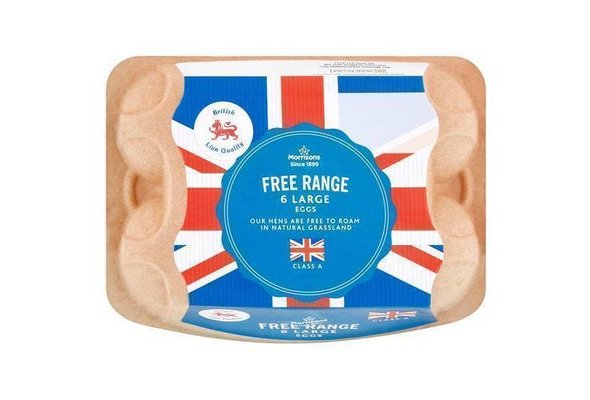 Morrisons Eggs Free Range Large 6pk